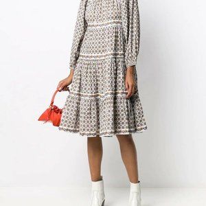 Tory Burch Batik Medallion Printed Dress Sze M NWT
